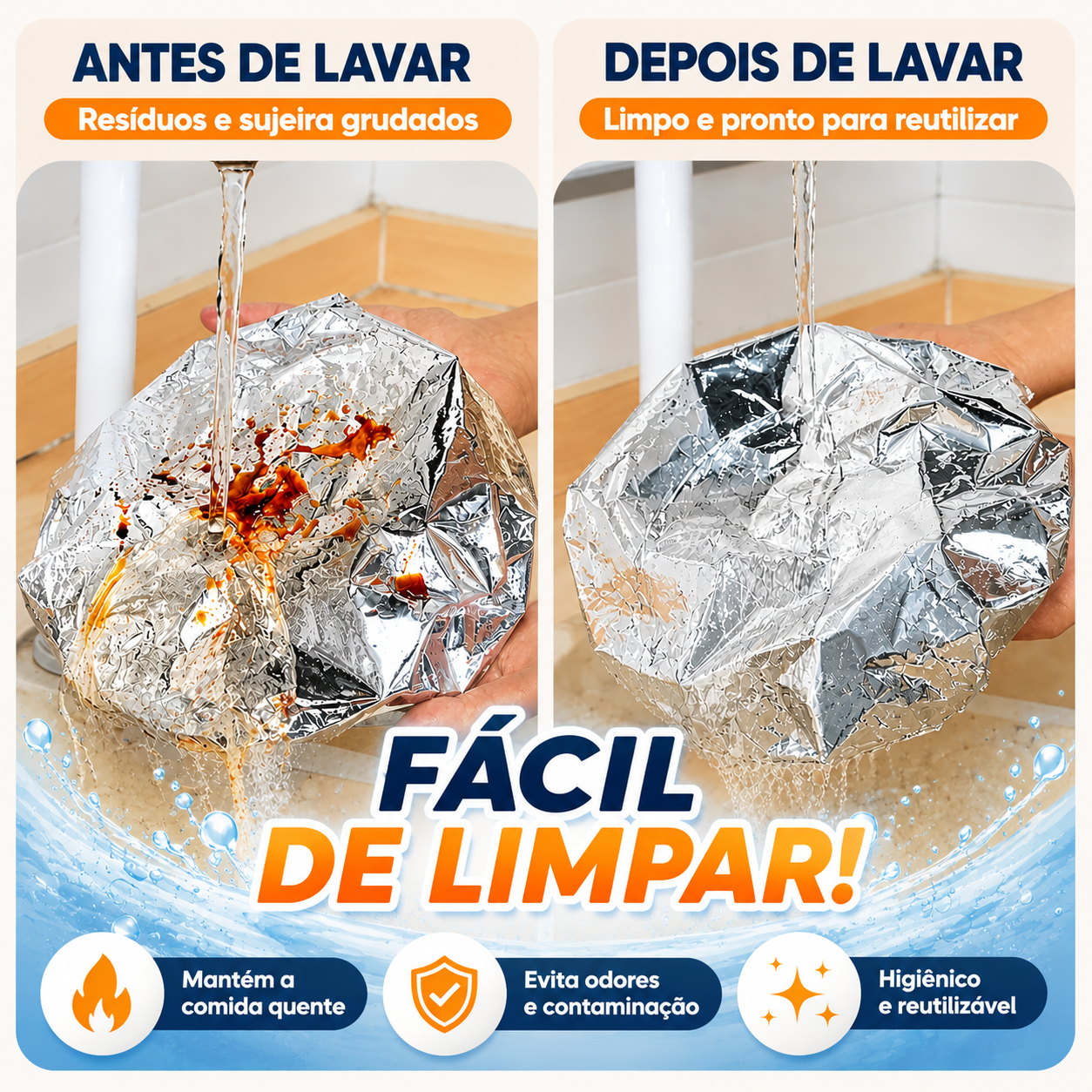 PROMOÇÃO DO DIA l  KIT 10 Tampas Térmica de Alumínio - Resistentes ao Calor e Reutilizáveis