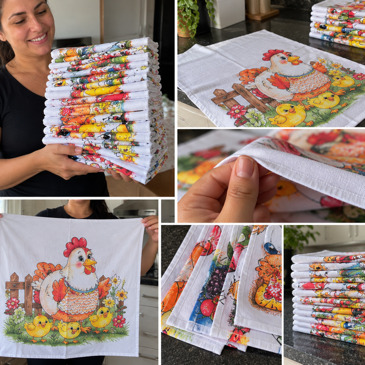 🔥Kit com 20 Panos de Prato - QUEIMA DE ESTOQUE