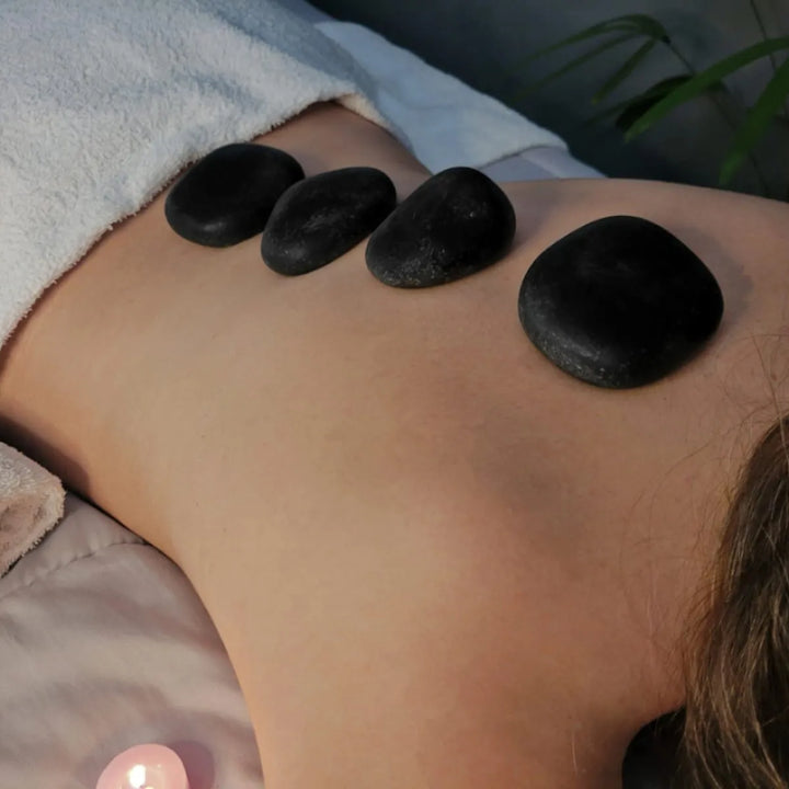 Kit 7 Pedras de Basalto para Massagens