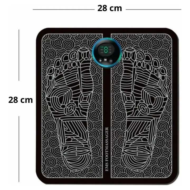 Kit Massageador Elétrico Portátil + Tapete Massageador para Pés e Corpo
