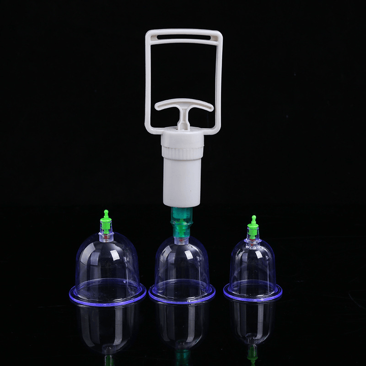 Kit Ventosas com 12 Peças + Bomba para Ventosaterapia