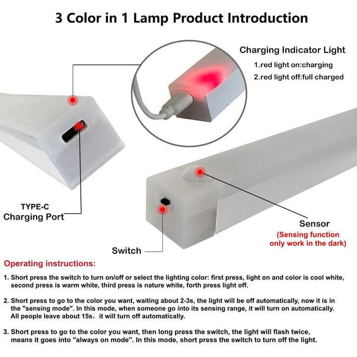 Luminária LED Automática USB